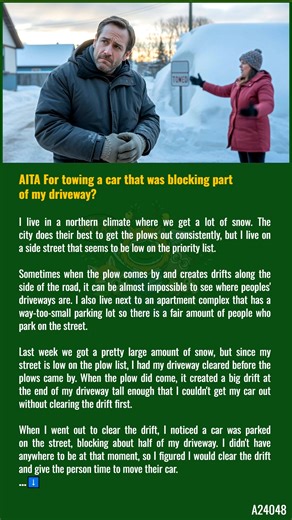 I live in a northern climate where we get a lot of snow. The city 🏩 does their best to get the plows out consistently, but I live on a side street that seems to be low on the priority list. Sometimes when the plow comes by and creates drifts along the side of the road, it can be almost impossible to see where peoples' driveways are. I also live next to an apartment complex that has a way-too-small parking lot so there is a fair amount of people who park on the street. Last week we got a pretty 