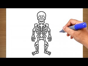 How To Draw A Human Skeleton Step By Step │ Drawing Hub #PracticeDrawings