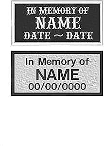 Custom Embroidered Memorial Patch Biker in Memory of Patches MC 3.75 x 2 (B)