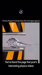 1.3K views · 66 reactions | Follow @physics_unplugged | video description  Prince Rupert’s drops are fascinating glass formations created by dropping molten glass into cold water, resulting in a unique structure with extraordinary mechanical properties. #Nature #Science #amazing #fun #prince #rupert #drop #hydraulic #physics #reels #education #mindblowing #instagood #technology #facts | Physics.unplugged | Facebook