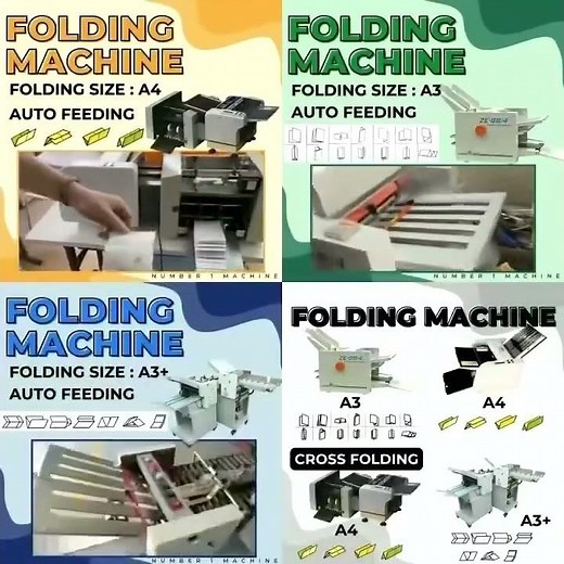 Paper Folding Machine A3, A4, A3+ | Auto Feeding | Multiple Fold Types