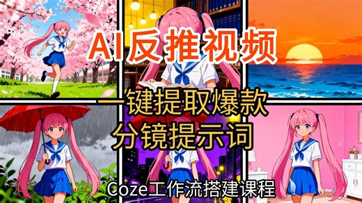 用AI反推爆款视频，扣子工作流一键提取视频分镜提示词，保姆级教程