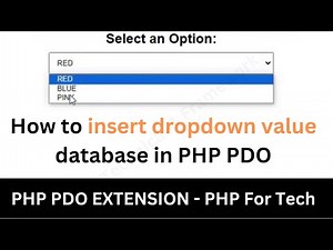 How to insert dropdown value database in PHP PDO || save dropdown value database in PHP PDO