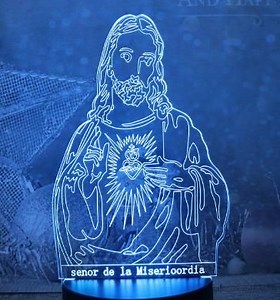 [Hot Item] Christian LED Lamp Colorful Room Home Decor 3D God Cross Night Light for Birthday Easter Christmas Gifts