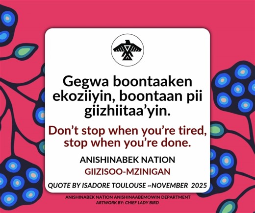 Want to learn Anishinaabemowin? Check out this sound byte from the 2025 Anishinabek Nation Giizisoo-Mzinigan brought to you by our Anishinaabemowin Department! 📣 You can also access the calendar for FREE online at: https://www.anishinabek.ca/Flipbooks/ANCalendar2025.html * The Anishinabek Nation represents 39 First Nations in the province of Ontario. Throughout our member nations, we have many dialects and regional variations. Phrases for the Giizisoo-Mzinigan are provided by Anishinaabemowin s