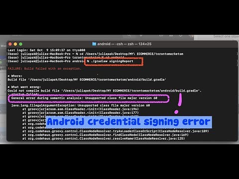 Flutter android ./gradlew signingReport error: Unsupported class file major version 60