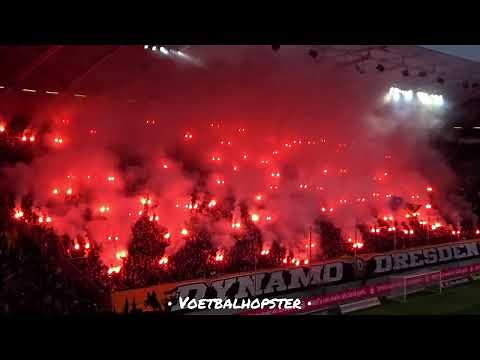 Pyro show Dynamo Dresden • Dynamo Dresden - FC Schalke 04 (1-2) 01-04-2022