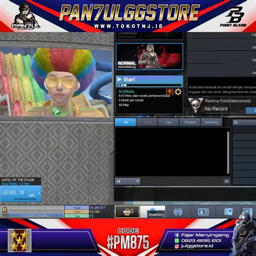 JUAL CHAR POINT BLANK (PAN7ULGGSTORE) on Instagram: "#PAIDPROMOTE BERBAYAR 🔳 SPESIFIKASI : ▪ HERO EXP 114 JUTA ▪ K/D 81% | HS 78% ▪ MATCH 98K ▪ WIN 91K ▪ LOSE 6K ▪ FULL TITLE ▪ INVENT 916/1000 ▪ POINT 35 JUTAAN ▪ CASH IN GAME 10.700 ▪ DATA VERIF GMAIL SIAP KASIH (BERGARANSI 100%) 🔳 PERMANENT NON BP : ▪ Neon Dasom (Red) ▪ Neon Dasom (Blue) ▪ APC9 RedStar Basic ▪ Glock 18 D ▪ Butterfly Knife PBIC 2024 Neon ▪ Combat Mechate Rose ▪ Keris Zepetto ▪ Fang Blade Latin4 ▪ ButterFly Knife PBIC 2024 Neon