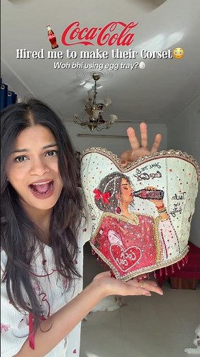 I made Coca cola inspo corset using Egg tray🥚👀 #diy #corset