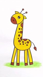 148K views · 1.4K reactions | Easy giraffe drawing tutorial  . #drawingideas #drawingtutorial #fbreelsfypシ゚viralシ | Easy drawing for kids24 | Facebook