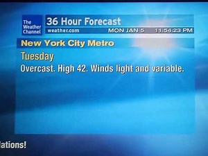 WeatherStar XL Simulator January 5, 2026 New York City