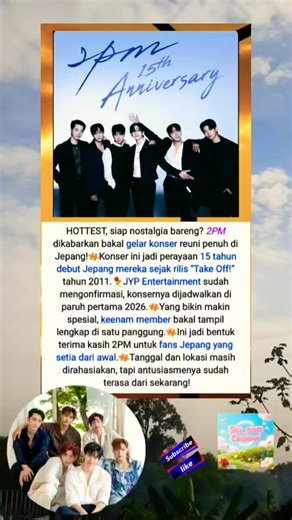 #2pm Comeback Reuni Penuh di Jepang! HOTTEST Siap Nostalgia? 🔥 #cdrama #kpop #kdrama #viral #shorts