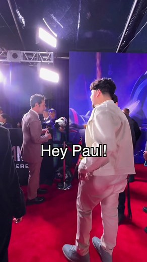 Had some fun on the carpet last night with Paul Rudd & Jonathan Majors 😂😂 #antman #kang #quantumania #marvel
