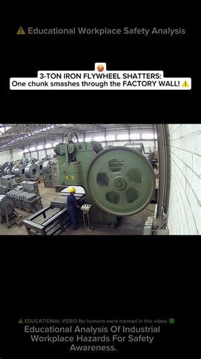 ⚠️ 3-Ton Press Flywheel STRUCTURAL BURST 🤯#shorts