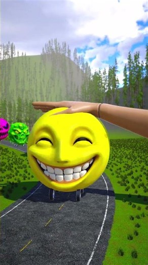 👋 GIANT HAND SLAP vs BIG & SMALL CREEPY MOONS! SATISFYING CRUSH! | BeamNG.drive #funny #3danimation