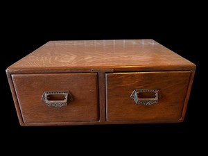 Antique Golden Oak Card Catalog | Brass Pulls, Farmhouse Decor - Etsy