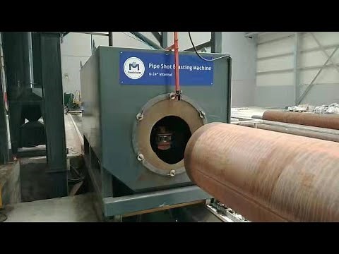 Internal pipe shot blasting machine / automatic hydraulic pipe blaster by Mesblate