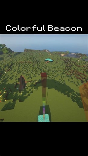AESTHETIC Rainbow Beacon in Minecraft! ✨ #minecraft