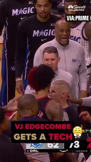 VJ Edgecombe picks up a technical foul after mean mugging Jalen Suggs