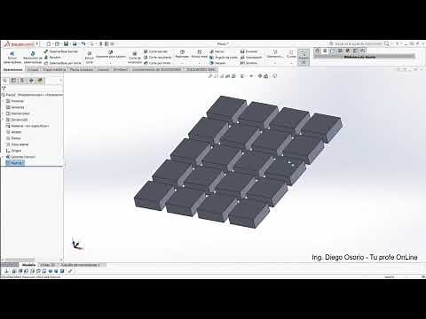 Solid Works Tutorial 020 Matrices Parte 1 Matriz Lineal