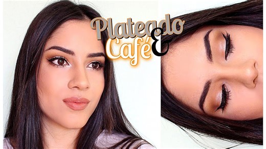 Look de maquillaje sofisticado tonos cafés y plateado