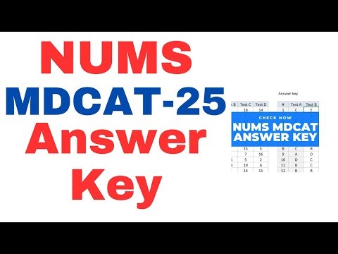 NUMS MDCAT 2025 Answer Key