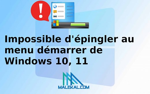 Impossible d'épingler au menu démarrer de Windows 11/10 : les solutions