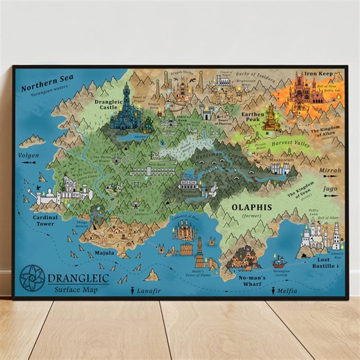 Dark Souls Map Poster | Drangleic Wall Art | Gamer Print - Etsy