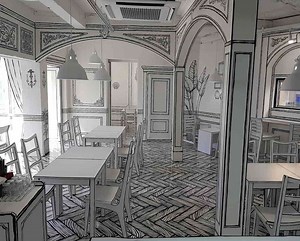Ce café coréen plonge ses visiteurs dans une bande dessinée en noir et blanc