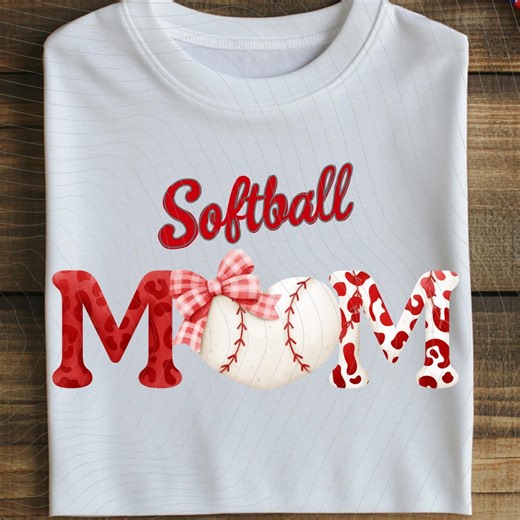 Softball Mom PNG: Leopard Heart Design (digital Download), Sports Sweatshirt-shirt - Etsy