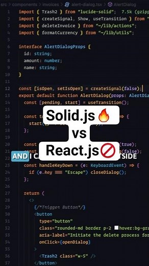 React Developer Tries SolidJS 🤔 #coding #solidjs #reactjs