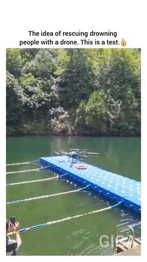 Engineering & Industrial on Instagram: "The idea of ​​rescuing drowning people with a drone. This is a test."