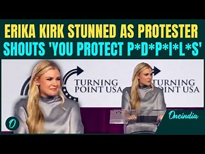 ‘Erika Kirk PROTECTS P*D*P*I*L*S’: Erika HACKLED By Protesters at TPUSA Event | Reaction VIRAL