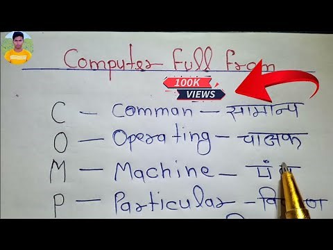 Computer ki full from Hindi English me short trick yad Kare कंप्यूटर की फुल फॉर्म हिंदी इंग्लिश मे