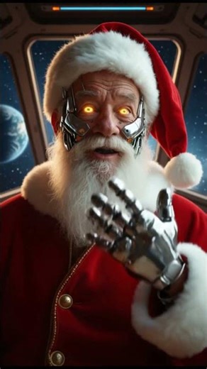 He’s Not Santa… He’s A ROBOT! 🚀🎅 #christmasshorts #scifi #santa #christmas