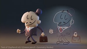 6.7K views · 122 reactions | Daniel Martínez Lara shared some tests of the upcoming version of his ClayPencil tool, a Geometry Nodes setup built on Blender's Grease Pencil. Check it out: https://80.lv/articles/claypencil-creator-tests-grease-pencil-geometry-nodes-combo-in-blender/ | 80 Level | Facebook