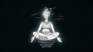 Floating Meditating Figure | Free Stock Video Footage