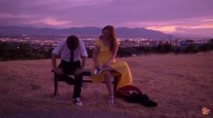 THREE YEARS to “A Lovely Night” ⠀ ⠀ This video took more rehearsal than any other video we’ve ever done. Not only is the dance complicated, but we wanted to film it all in one take and we needed to film at sunset. With only a smaller window of time we had to make sure that Mia and Cooper were totally ready with the choreography and that Skyler was well rehearsed with the camera movements, which is like choreography in itself! I think it took us like six takes, but we got it! ⠀ ⠀ Link in the comm