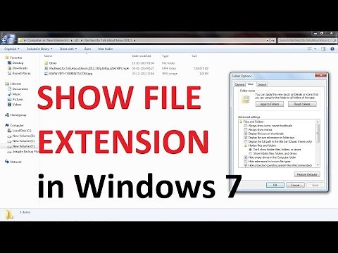 How to Show File Extension in Windows 7