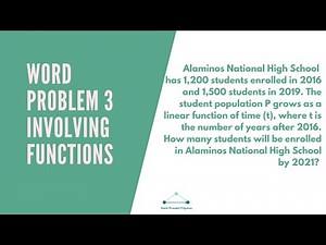 Word Problem Involving Functions - 3