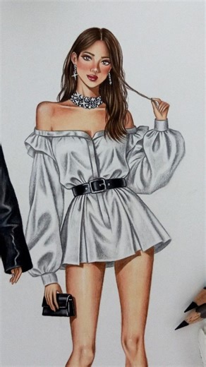 Hedyeh on Instagram‎: "My new illustration ✨️ امیدوارم لذت ببرید 🥰 @hedyillustration @hedyillustration . . . . . . #fashion #illustration #fashionstyle #art #تصویرسازی"‎