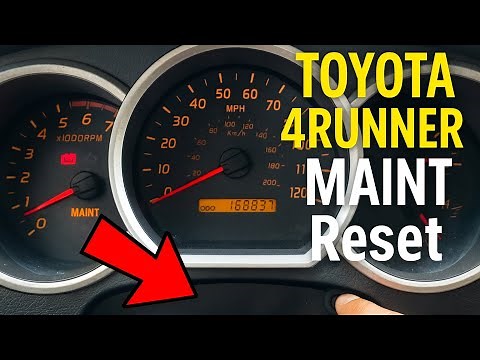 How to Reset the Oil MAINT Light - Oil change – 2008 Toyota 4Runner