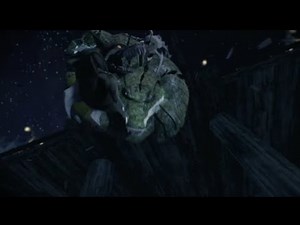 TMNT (2012) Leatherhead drowns Rahzar