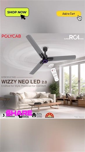 Polycab Wizzy Neo LED 2.0 BLDC Fan Review 🔥 5 Star Energy Saving Ceiling Fan with Remote!