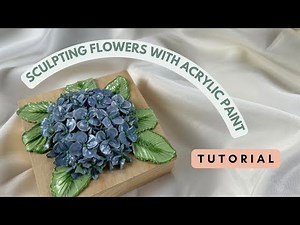 How to Pipe a Hydrangea Flower with Acrylic Paint | Full Detailed Tutorial (From Start to Finish)