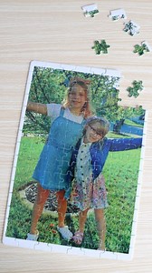 The cutest custom gift 🎁 Sublimation puzzle blanks are fairly inexpensive and you can add any family photo. Wrap them up in a cute box and gift these to someone special. It's a gift you cannot buy in a store. #sublimation #giftideas #heatpress #craft | Creative Ramblings