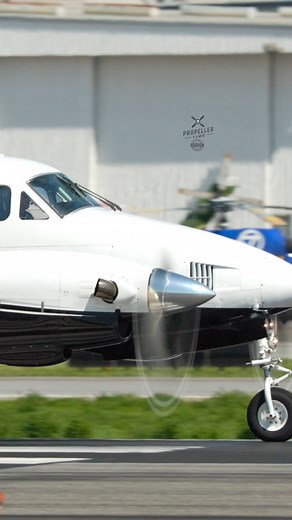 Beech E90 King Air | N77CE | Takeoff from Van Nuys Airport #propplane #aviation #generalaviation #propeller #beechcraft | Propeller Time