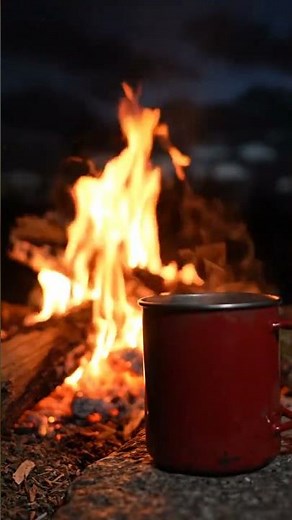 Cozy Campfire Ambiance - Relaxing Night Sky & Flickering Flames [4K]