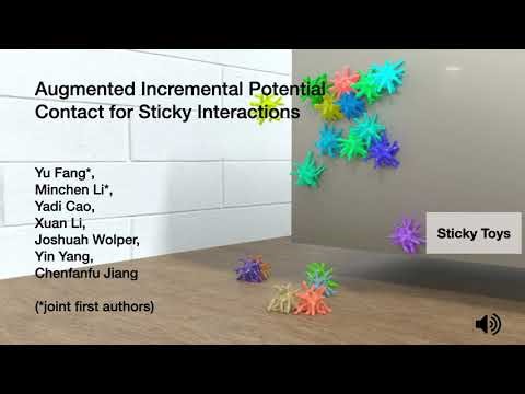 [TVCG 2023] Augmented Incremental Potential Contact for Sticky Interactions