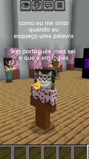 esqueça palavra em português vai ser em inglês #minecraft